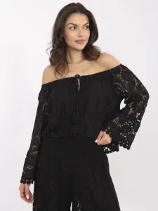 Factory Dámska čipkovaná blúzka v boho štýle – viac farieb Farba: Čokoládová, Veľkosť: UNI