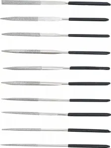BGS Technics Sada diamantových pilníkov  rovné  140 x 3 mm  10-dielna BGS1920