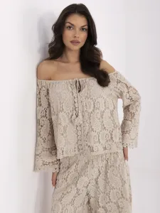 Factory Dámska čipkovaná blúzka v boho štýle – viac farieb Farba: Čokoládová, Veľkosť: UNI