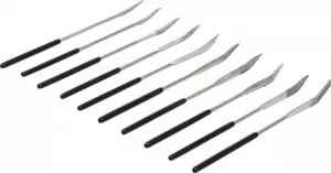 BGS Technics BGS technic 1921 – Sada zahnutých diamantových pilníkov 140 x 3 mm, 10-dielna