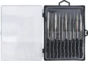 BGS Technics BGS technic 1921 – Sada zahnutých diamantových pilníkov 140 x 3 mm, 10-dielna