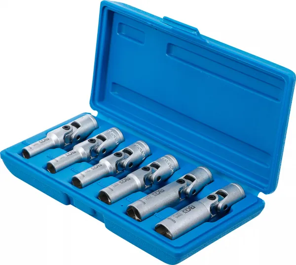 BGS Technics BGS technic 2990 – Sada kĺbových hlavíc na žhaviace sviečky 3/8", 6-dielna