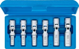 BGS Technics BGS technic 2990 – Sada kĺbových hlavíc na žhaviace sviečky 3/8", 6-dielna
