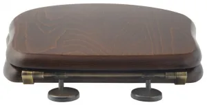 KERASAN - RETRO WC sedátko Soft Close, orech/bronz 108640