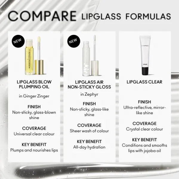 MAC Cosmetics Lipglass Blow olej na pery odtieň Ginger Zest 5 ml