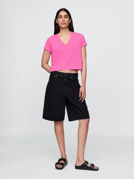 GAP Linen crop t-shirt - Women's