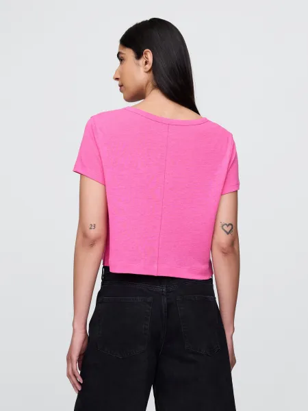 GAP Linen crop t-shirt - Women's