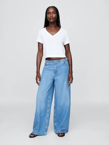 GAP Linen crop t-shirt - Women's