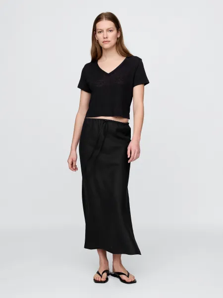 GAP Linen crop t-shirt - Women's