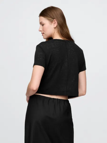 GAP Linen crop t-shirt - Women's