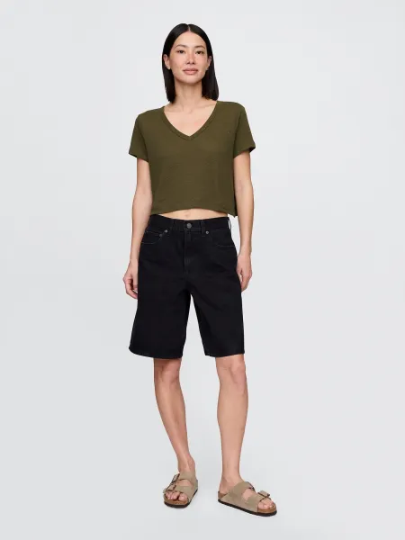 GAP Linen crop t-shirt - Women's