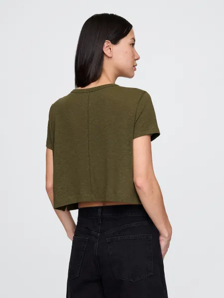 GAP Linen crop t-shirt - Women's