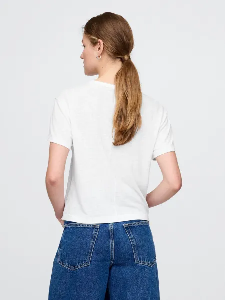 GAP Linen crop t-shirt - Women's