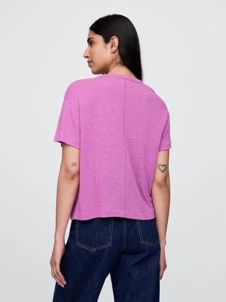 GAP Linen crop t-shirt - Women's