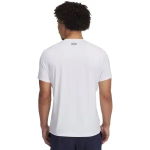 Under Armour HEATGEAR FITTED Pánske tričko, biela, veľkosť