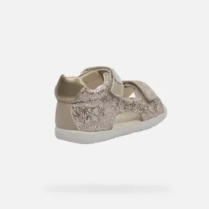 Beige Girls Sandals Geox Macchia - Girls