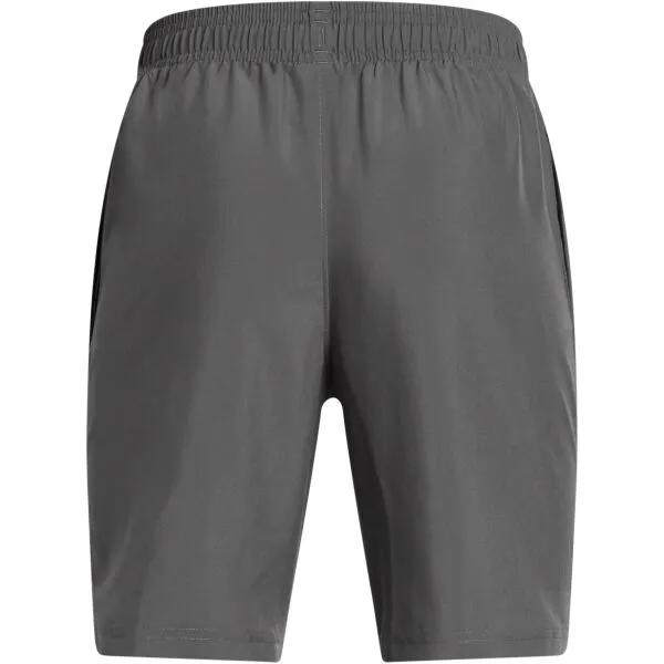 Under Armour WOVEN WORDMARK Chlapčenské krátke nohavice, tmavo sivá, veľkosť S