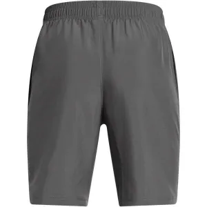 Under Armour WOVEN WORDMARK Chlapčenské krátke nohavice, tmavo sivá, veľkosť S