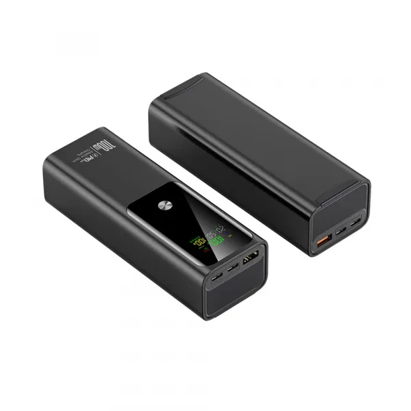 Kompaktná powerbanka na rýchle nabíjanie notebookov, 100W, 20 000 mAh, čierna