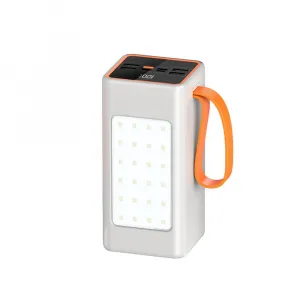 Powerbanka 60 000 mAh, 66W PD, LED panel, biela