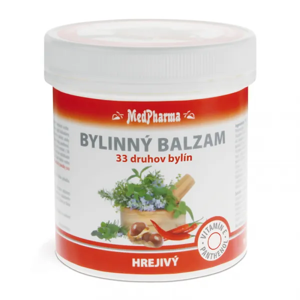 MedPharma Bylinný balzám hřejivý prírodný balzam na svaly, kĺby a väzy 250 ml