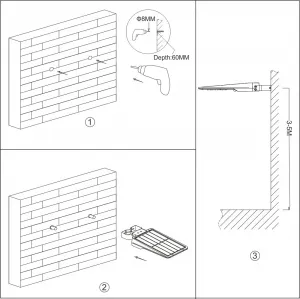LED pouličné solárne svietidlo so senzorom 1600lm