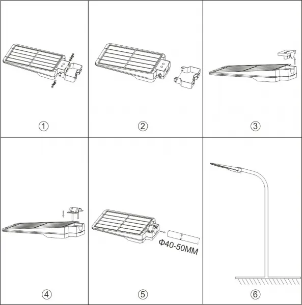 LED pouličné solárne svietidlo so senzorom 1600lm