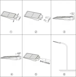 LED pouličné solárne svietidlo so senzorom 1600lm