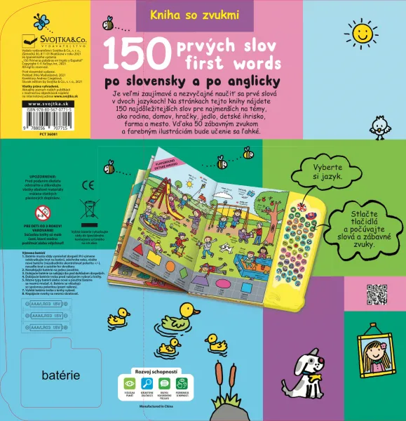 150 prvých slov po slovensky a po anglicky