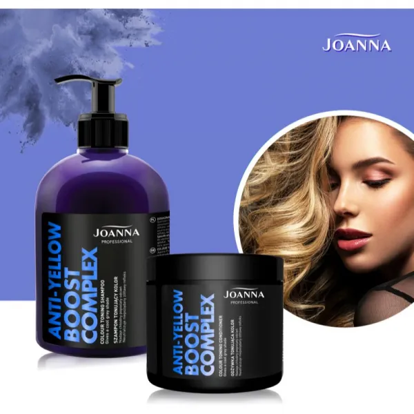 Joanna Professional Color Boost Complex revitalizačný šampón pre blond a šedivé vlasy 500 g