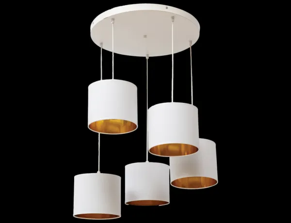 Vespillo 58x58x115cm závesná 5 biely/zlatý