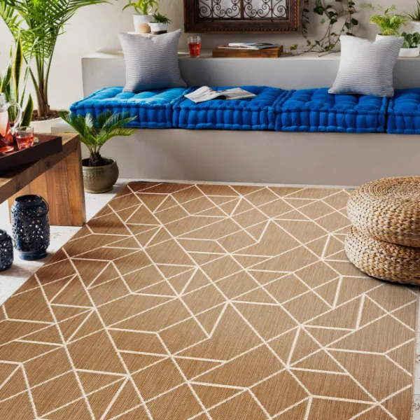 Koberec SIZAL FLAT 48959265 geometrický naturálny / béžový