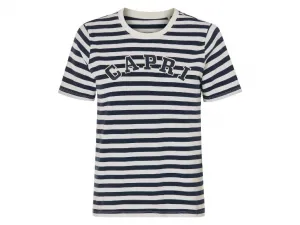 Esmara® Dámske tričko (pruhy/navy modrá/biela, S (36/38))
