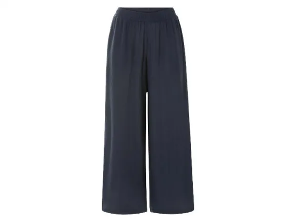 esmara® Dámske široké nohavice (navy modrá, XS (32/34))