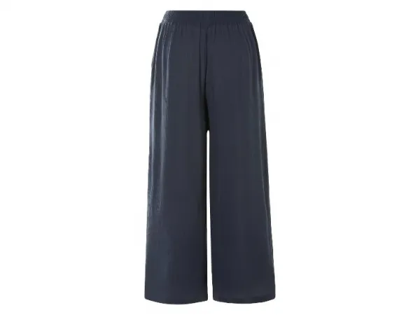 esmara® Dámske široké nohavice (navy modrá, XS (32/34))