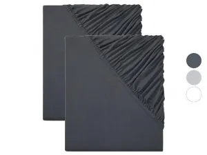 Livarno home Džersejové napínacie plachty, 180 – 200 x 200 cm, 2 kusy