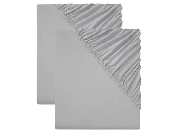 Livarno home Džersejové napínacie plachty, 180 – 200 x 200 cm, 2 kusy