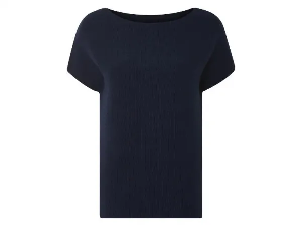 esmara® Dámsky pulóver s krátkym rukávom (navy modrá, M (40/42))