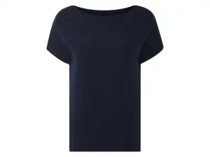 esmara® Dámsky pulóver s krátkym rukávom (navy modrá, M (40/42))
