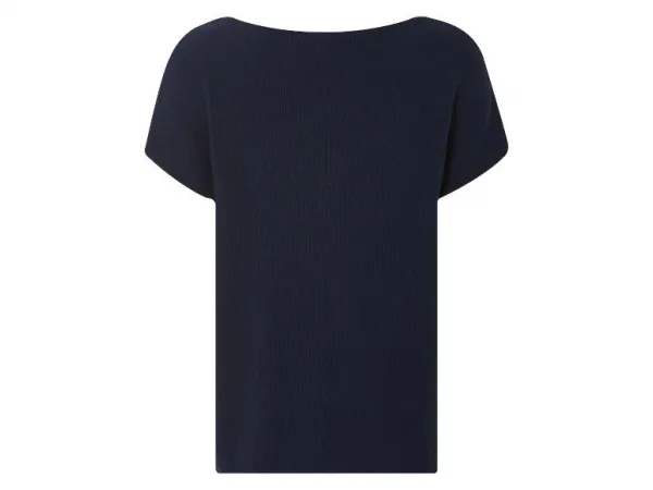 esmara® Dámsky pulóver s krátkym rukávom (navy modrá, M (40/42))