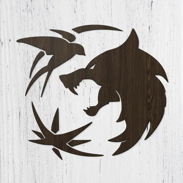 Drevený symbol na stenu - The Witcher