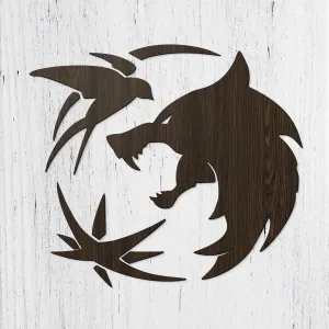 Drevený symbol na stenu - The Witcher