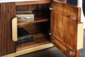 LuxD Dizajnový TV stolík Daichi 170 cm mango / mramor