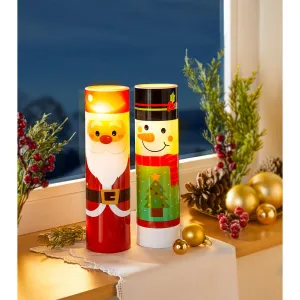 Die moderne Hausfrau LED Svíčka Sněhulák