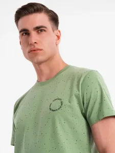 Módne tričko s nápisom pre mužov zelené