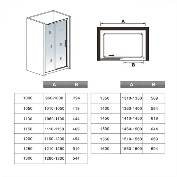 H K - Posuvné sprchové dvere HARMONY B2 155, 151-155x195cm L / P variant SE-HARMONYB2155SET