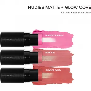 Nudestix Nudies Matte + Glow Core multifunkčné líčidlo na oči, pery a tvár odtieň Pink Ice 6 g