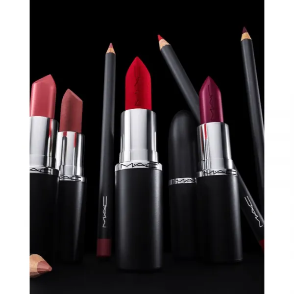 MAC Cosmetics MACximal Mini Silky Matte Lipstick matný rúž odtieň Ruby Woo 1.7 g
