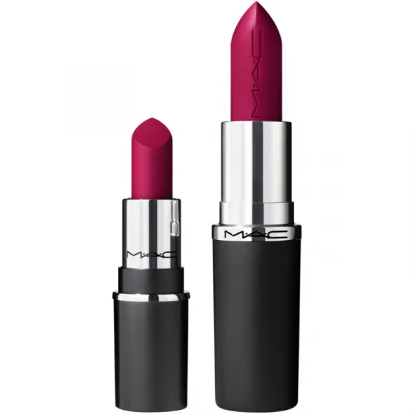 MAC Cosmetics MACximal Sleek Satin Lipstick Mini saténový rúž pre dokonalý vzhľad odtieň REBEL 1.5 g