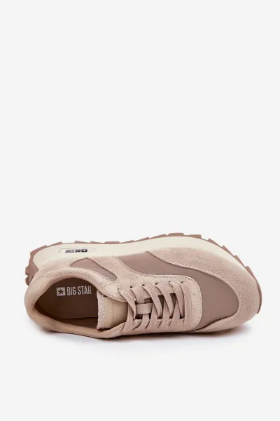 BIG STAR SHOES Semišové Sneakersy Na Platforme Dámske Big Star